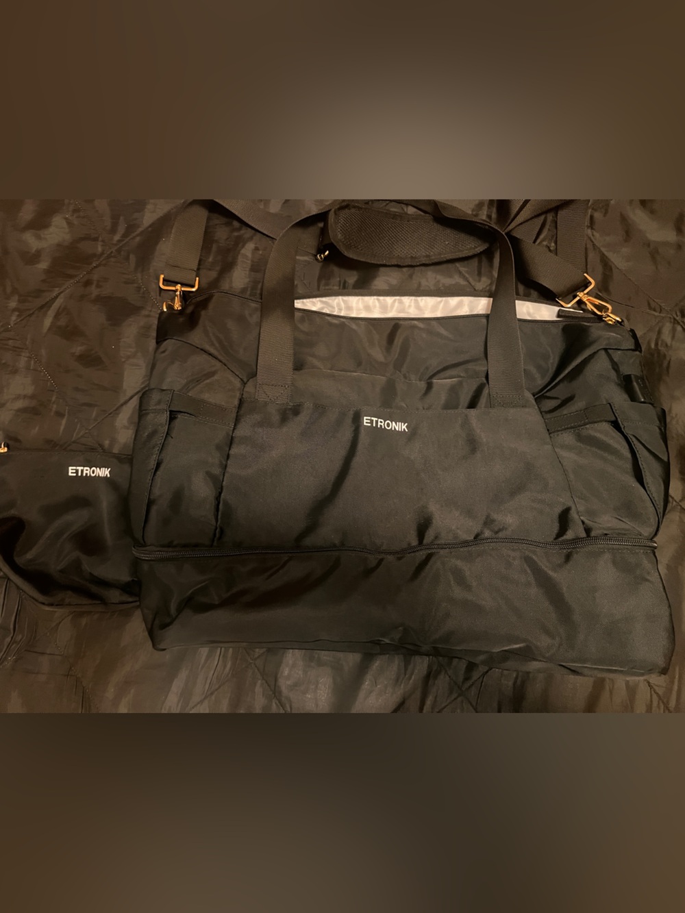 Etronik Black Men’s Weekender Duffel Bag